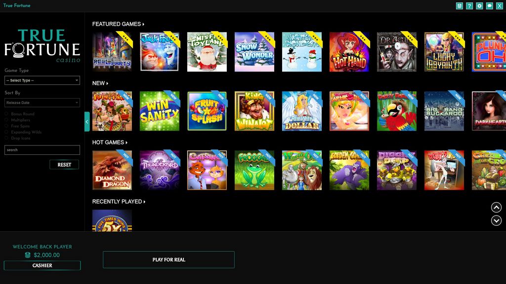 TrueFortune Casino: No Deposit Perk Codes